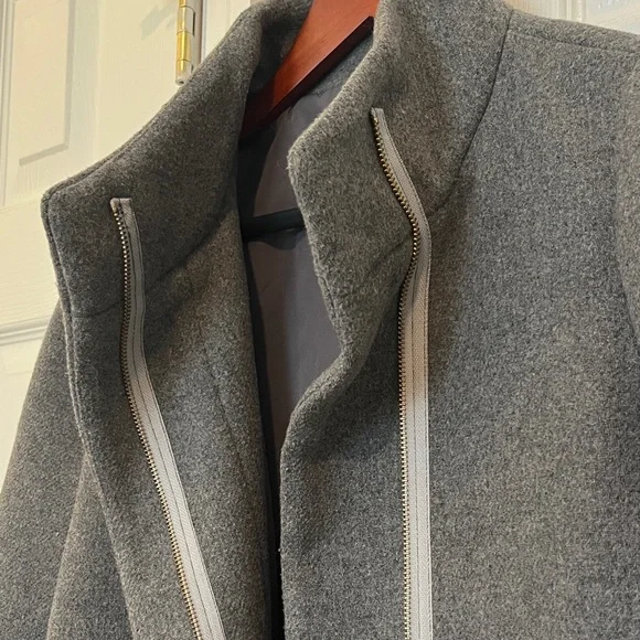 J. Crew Charcoal Gray Trench Coat - Picture 3 of 5